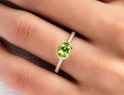 peridot engagement ring james allen